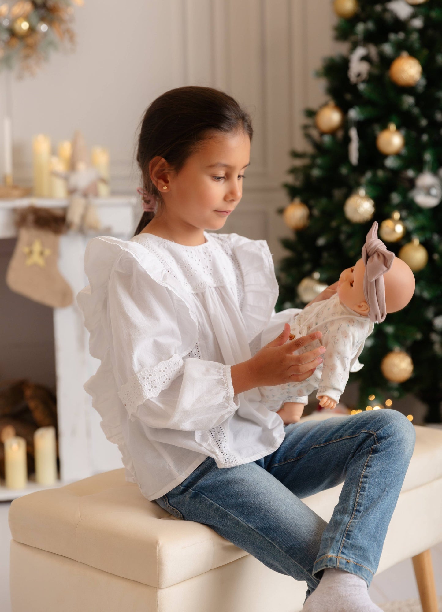 Alex & Sonia doll - Floral outfit and headband - Paola Reina