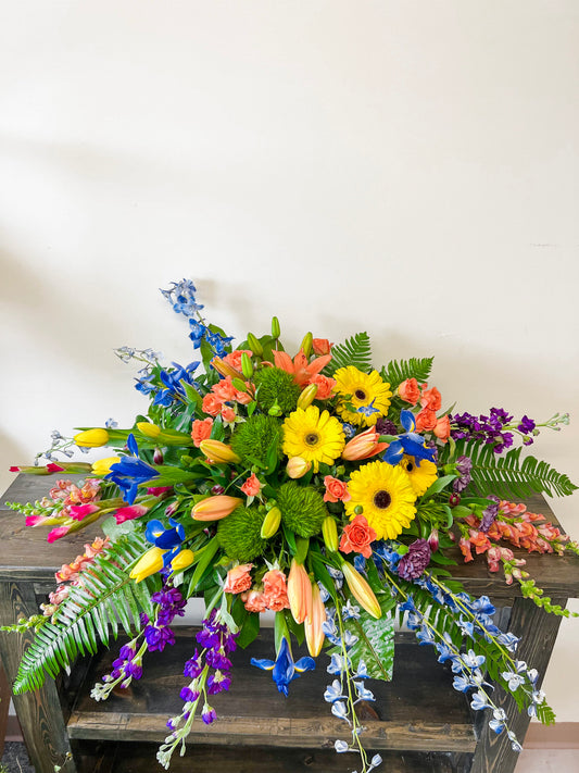 Colourful Memories Casket Cover