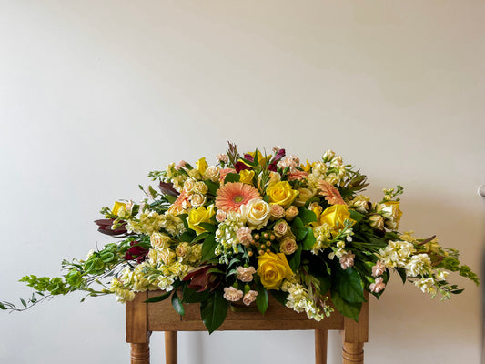 Serene Sunset Casket Spray
