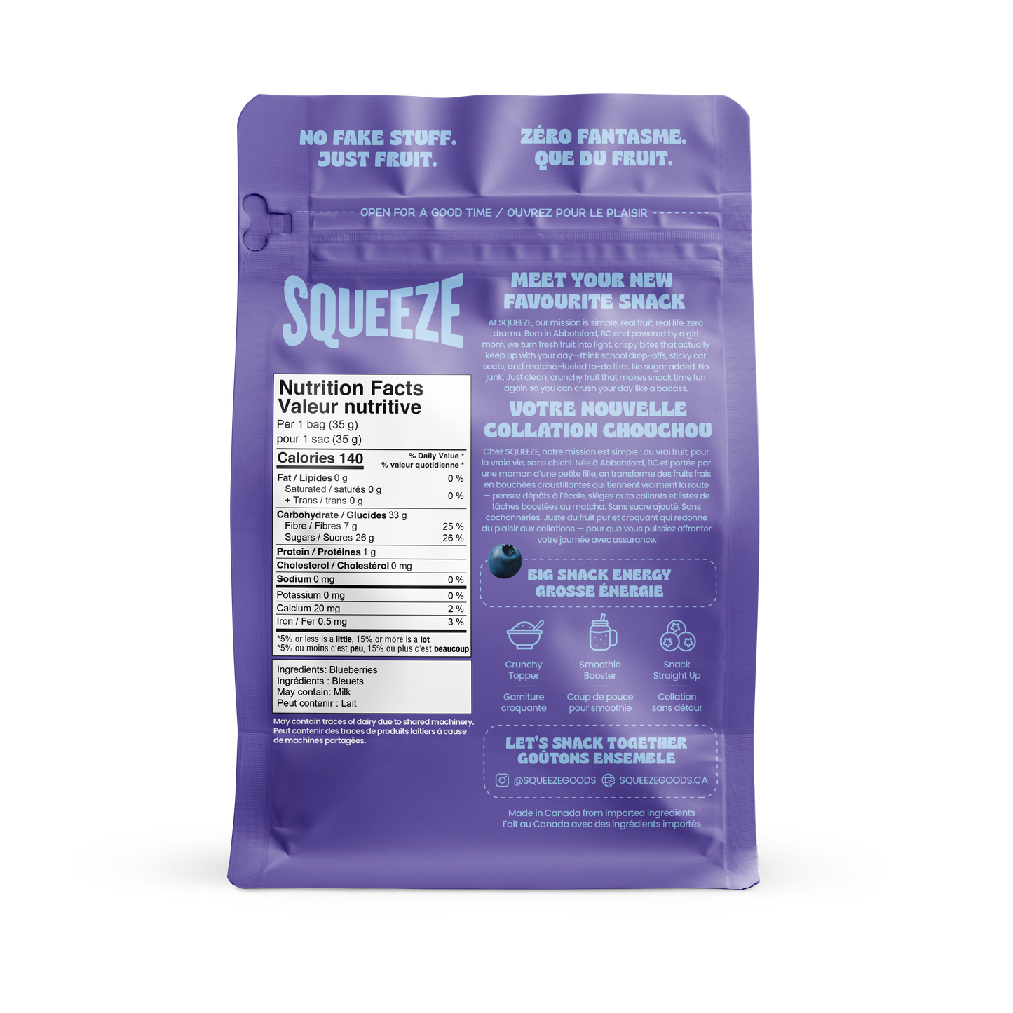 BERRY CHILL - SQUEEZE FREEZE-DRIED BLUEBERRIES (35g)